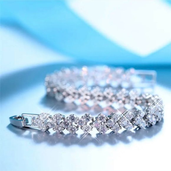 Jewelry - NEW “7” ROMA DIAMOND BRACELET S925 STERLING SILVER, NICE BRACELET, CUTE BRACELET
